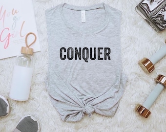 Motivational Workout Muscle Tank Loose Tank Flowy Tank Cute Gym Shirt Workout Tee Workout Tank Women’s Fitness Tank Workout Tank Top