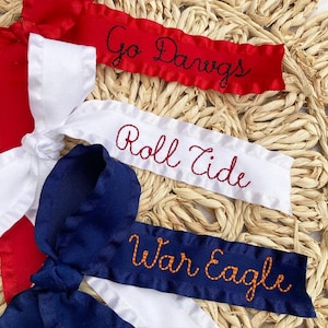Team Spirit Bow, Personalized Bow, College Football Bow
