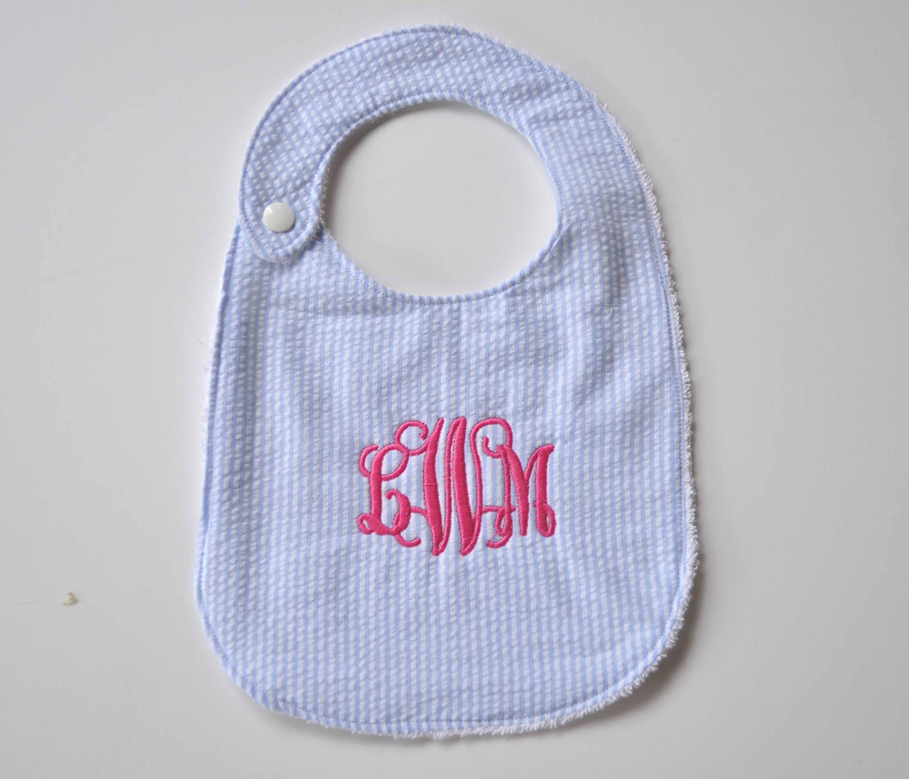 monogrammed baby bibs