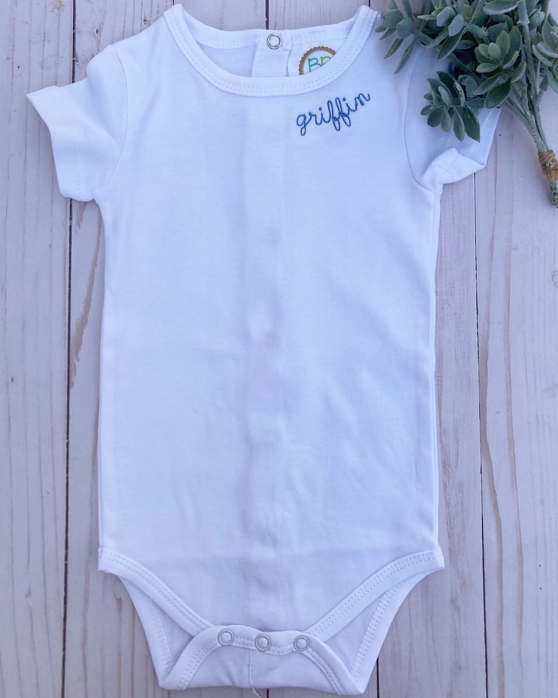 Monogrammed Bodysuit, Personalized Shirt, Monogrammed shirt image 2