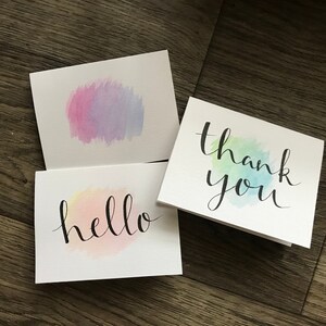 Personalized Watercolor cards | Hand-lettered cards
