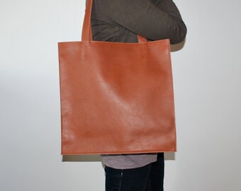 Huge Elegant Leather Bag Urban Style Tote Dark Grey Color