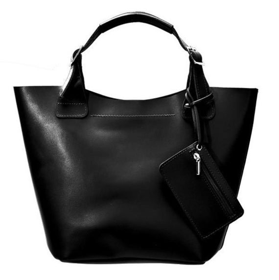 Small Genuine Leather Bag Black Leather Handbag Minimalist | Etsy