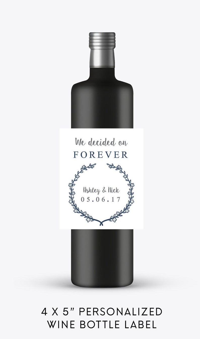Engagement Party Wine Bottle Labels Wedding Wine Labels Etsy