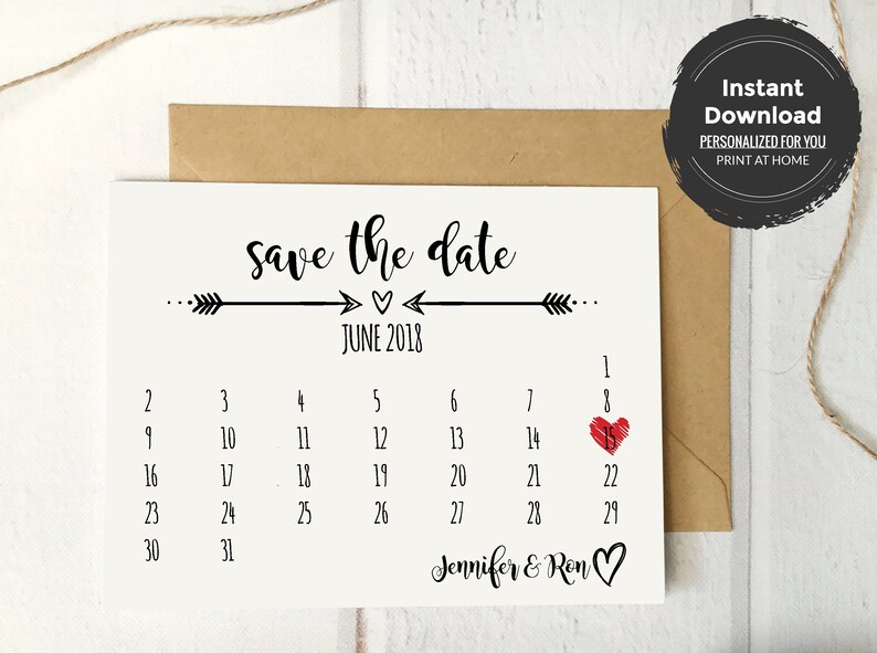rustic save the date