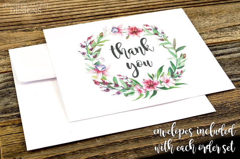 Wedding Notecard Greenery Thank You Notecard Set Rustic Note Cards Floral Notecard Set Personal Notecard. Rustic Thank You Notecards