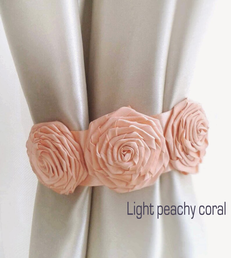 Curtain tie back2pcsFlower curtain tie backsShabby chic Etsy