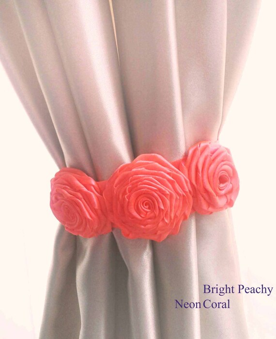 Curtain Tie Back2pcsflower Curtain Tie Backsshabby Chic Etsy