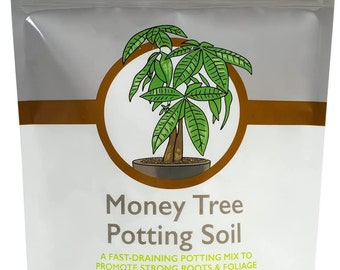 Perfect Plants Money Tree Potting Soil 4qt | Organic Coco Coir Based Plant Mix for Indoor Trees | Quickly Grow Your Indoor Forest