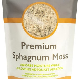 Perfect Plants Premium Sphagnum Moss in 2qt. Resealable Bag | Long fibered Sustainably Harvested Moss | for All Orchid Varieties