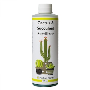 Perfect Plants Liquid Cactus and Succulent Fertilizer 8oz. | Food for Live Succulents, Cacti, Aloe and More | Indoor and Outdoor Use