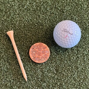 Hand-Stamped Copper Golf Ball Marker - &quot;Beer Me&quot; with free optional personalization on the back