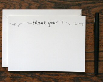 Thank You Stationery - set of 12 cards + envelopes