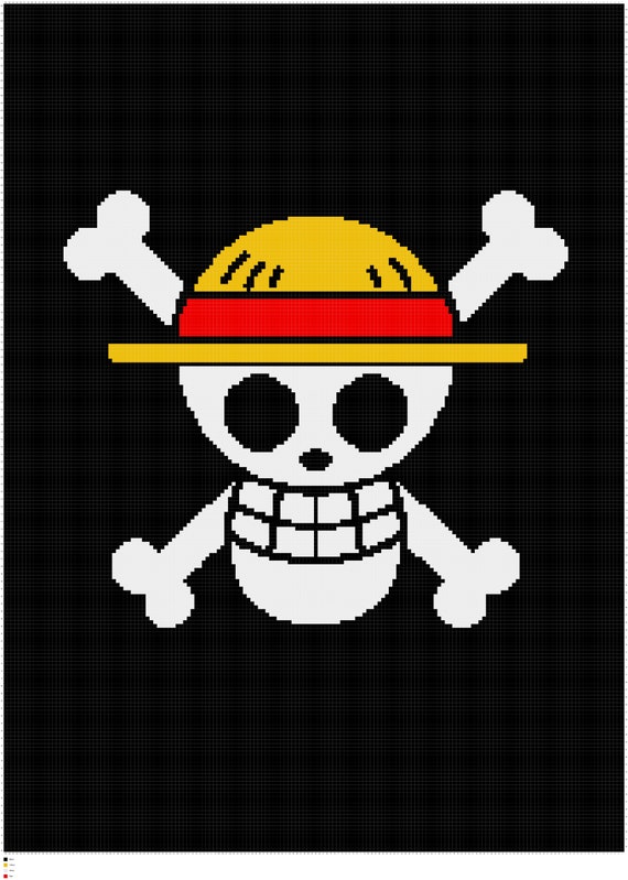 Onepiece Pirate Flag Pattern Onepiece Blanket Pattern Straw - Etsy