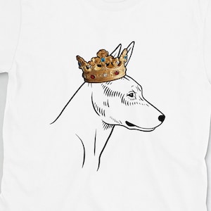 Rat Terrier Shirt: Rat Terrier Wearing Crown Short-Sleeve Unisex T-Shirt