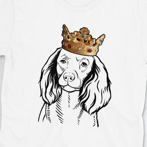 American Water Spaniel Shirt: American Water Spaniel Wearing Crown Short-Sleeve Unisex T-Shirt