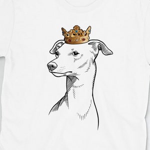 Italian Greyhound Shirt: Italian Greyhound Wearing Crown Short-Sleeve Unisex T-Shirt