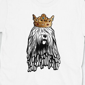 Bergamasco Sheepdog Shirt: Bergamasco Wearing Crown Short-Sleeve Unisex T-Shirt