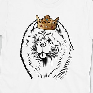 Chow Chow Shirt: Chow Chow Wearing Crown Short-Sleeve Unisex T-Shirt