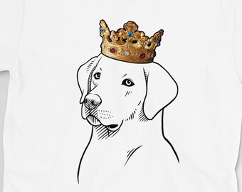 Camisa Labrador: Labrador Retriever con corona camiseta unisex de manga corta