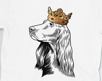 Irish Setter Shirt: Irish Setter Trägt Krone Kurzärmeliges Unisex-T-Shirt