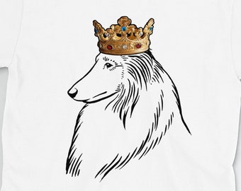 Camisa Collie: Collie con corona de manga corta Unisex