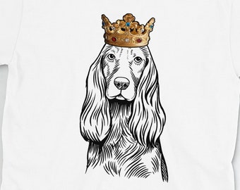 Cocker Spaniel Shirt: Cocker Spaniel Wearing Crown Short-Sleeve Unisex T-Shirt