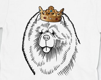 Chow Chow Shirt: Chow Chow Wearing Crown Short-Sleeve Unisex T-Shirt