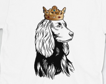 Boykin Shirt: Boykin Spaniel draagt kroon unisex T-shirt met korte mouwen