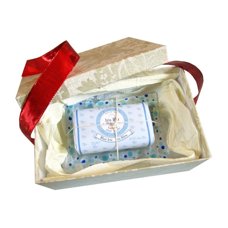 Gift Box Murano Glass Soapdish With Scented Soap Elegant Etsy UK