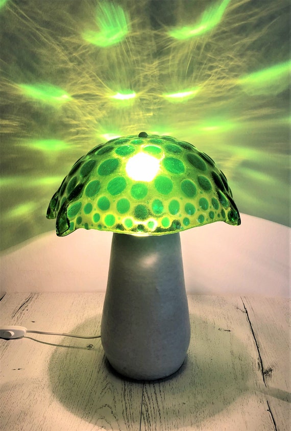 Blown glass mushroom online lamp
