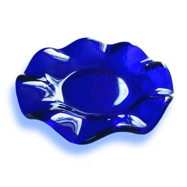 Murano Glass Favor Fused Glass Saucer With Wavy Edges Small Etsy