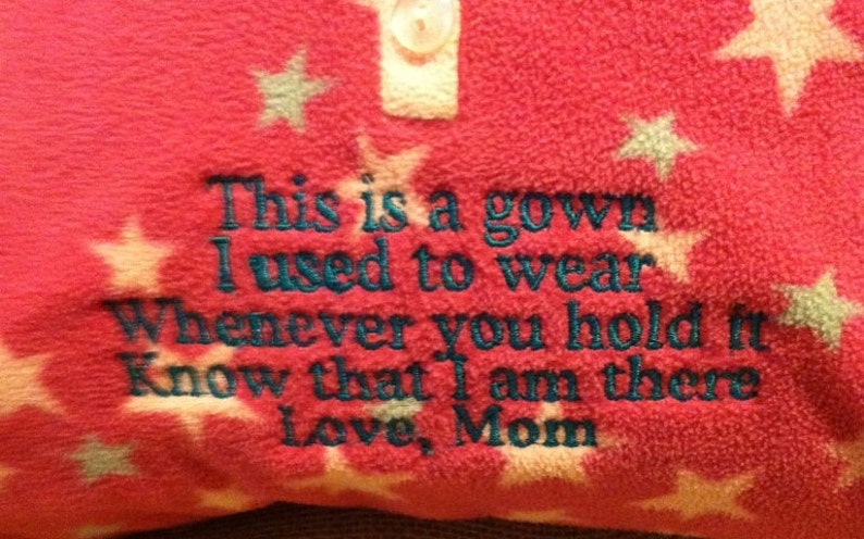 Memory Pillows FULL 16 X 16 Pillow Complete with Monogrammed Verse and Name PERFECT Christmas Gift image 4