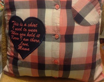 Front and Back Memory Pillows - Full Size pillows - Both sides filled with memories!