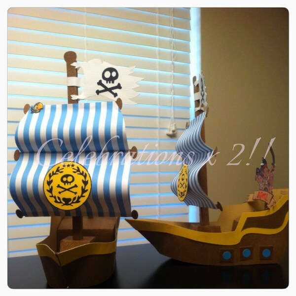 Jake and the Neverland Pirates Centerpieces; Jake Centerpiece; Izzy Centerpiece; Ship Centerpiece