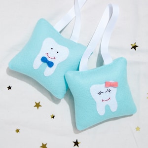 Handmade Felt Tooth Fairy Pillow - Girl or Boy door hanger