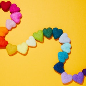 Rainbow Heart Garland