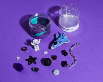 Space Exploration Play Dough Sensory Jar: Grab n' Go with Themed Loose Parts