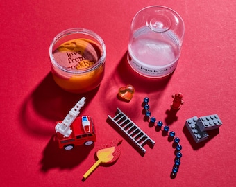 Firefighter Sensory Dough Jar: Grab n' Go with Themed Loose Parts