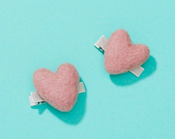 Felt Heart Hair Clip