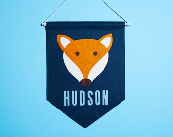 Fox Custom Name Banner, Customizable!