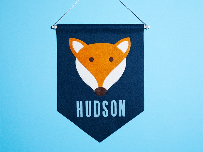 Fox Custom Name Banner, Customizable image 1