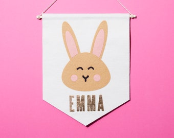 Bunny Custom Name Banner, Customizable! Year of the Rabbit