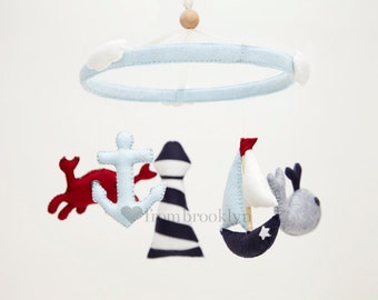 Nautical Handstiched Felt Mobile