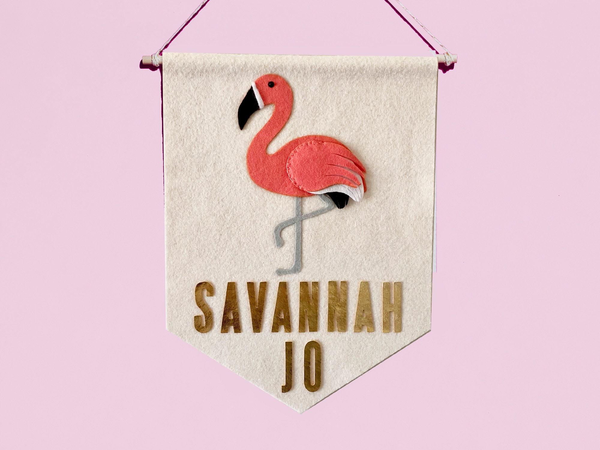 Flamingo Custom Name Banner, Customizable!