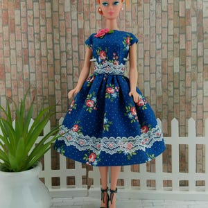 11.5&quot;-12&quot; fashion doll dress, 1/6 fashion doll dress, handmade fashion doll dress, fits Bar-B size dolls
