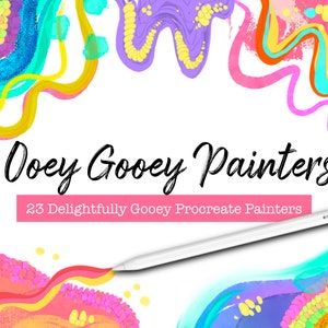 Ooey Gooey Painters, 3D Procreate Brush Bundle, Digital Brush Set, iPad Pinsel, Procreate Pinsel für Illustration, Procreate Pinsel