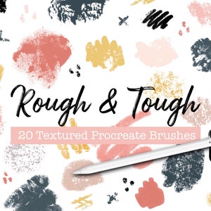 Rough & Tough Procreate Brush Set – Grunge, Texture, Sketch and Fill Brushes for iPad Art