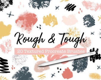 Rough & Tough Procreate Brush Set – Grunge, Texture, Sketch and Fill Brushes for iPad Art
