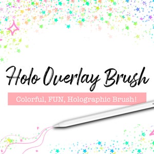 Holo Overlay, Colorful Starry Hologram Procreate Brush, Holo, Star Brush, iPad Art, Apple Pencil, Brushes